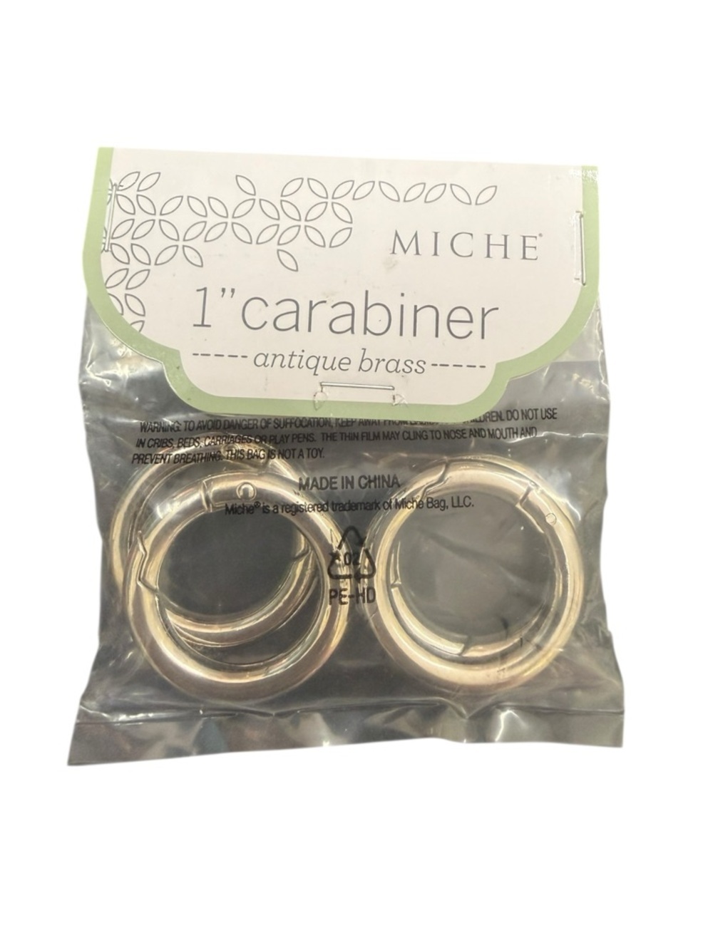 NWT Miche 1” Carabiner in Silver Set of 4